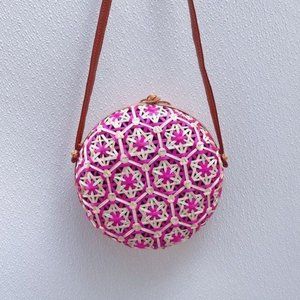 Wicker straw crossbody bag rattan summer purse